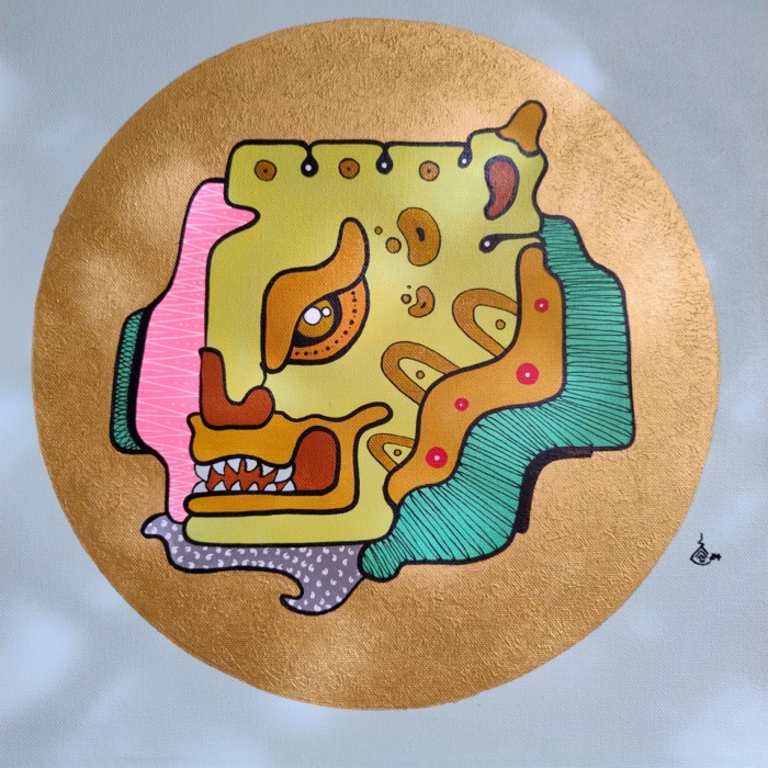 Máscara danzante jaguar.